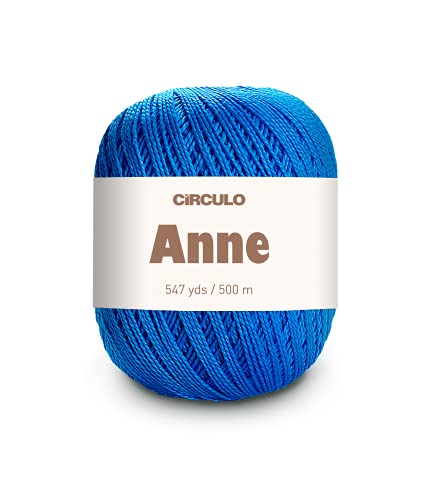 CÃRCULO CIRCULO Anne Yarn for Crocheting Knitting 100 Mercerized Brazilian Virgin Cotton Soft Fingering Weight 547 Yds 519 Oz Color 2314 Royal - Image 1