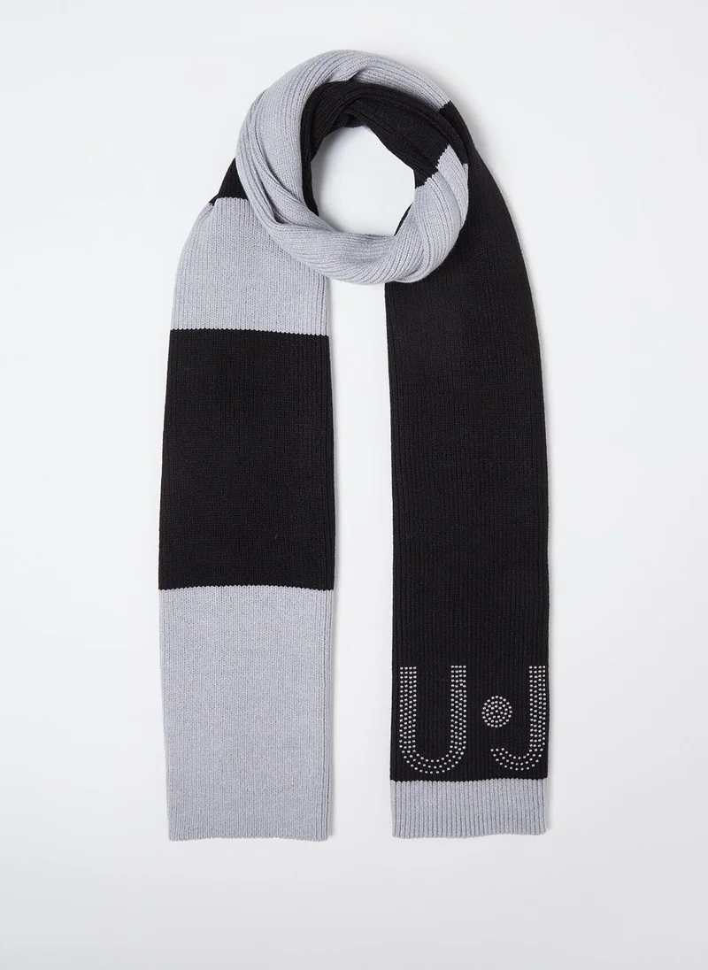 Liu Jo Colour-block scarf with logo