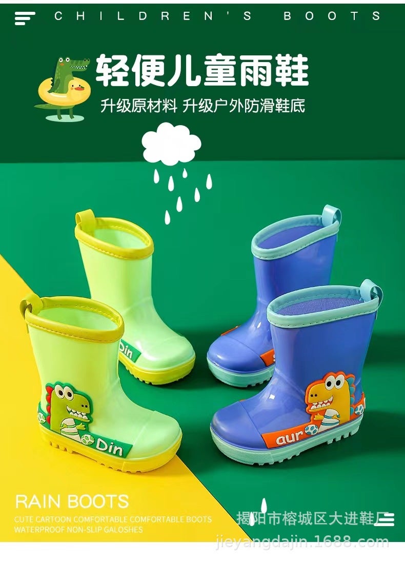 Children'S Rain Boots Boys And Babies Thickened Non-Slip Lightweight Low-Top Rain Boots Primary School Girls Cartoon Wear-Resistant Water Shoes - Image 5