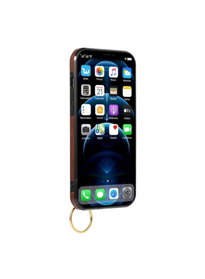 اس-توب جراب هاتف iPhone 14 مع سوار معصم ومحفظة جلدية - Image 3