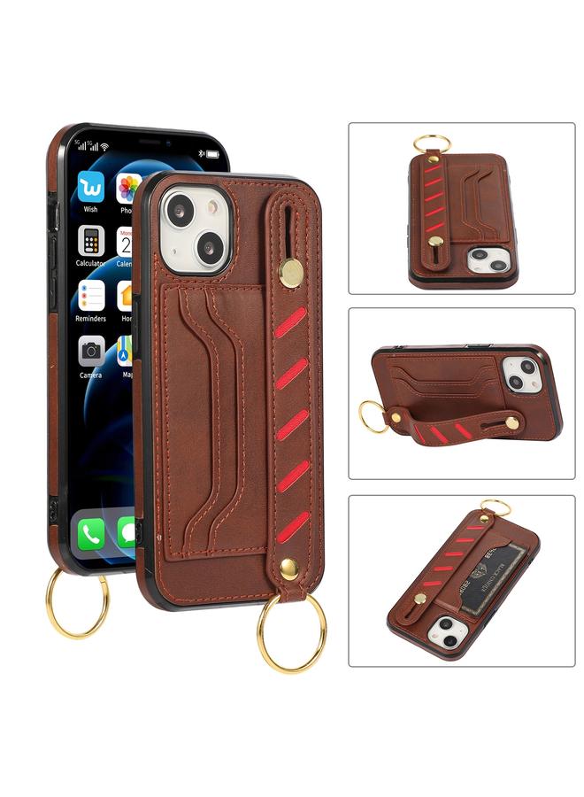 اس-توب جراب هاتف iPhone 14 مع سوار معصم ومحفظة جلدية - Image 1