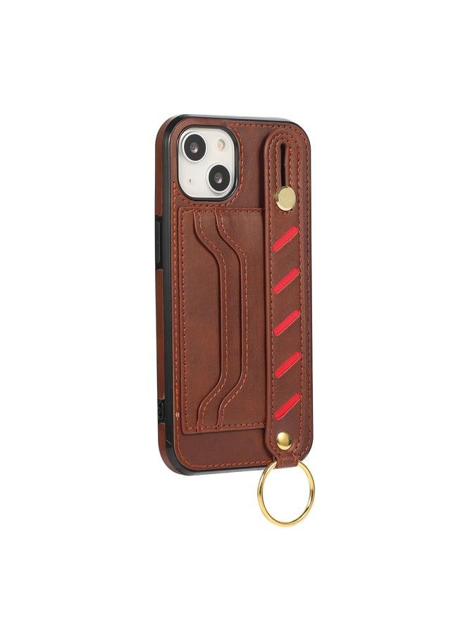 اس-توب جراب هاتف iPhone 14 مع سوار معصم ومحفظة جلدية - Image 2