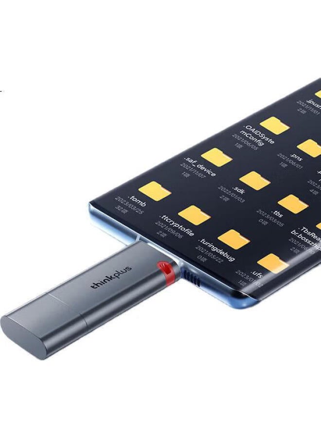 thinkplus Thinkplus 256Gb Solid State Usb Flash Drive, Read Speed Up To 500Mb/S, Dual Interface Usb3.2 & Type-C, Large Capacity, Compatible With Phones And Computers, Tsu303 Series - Image 1