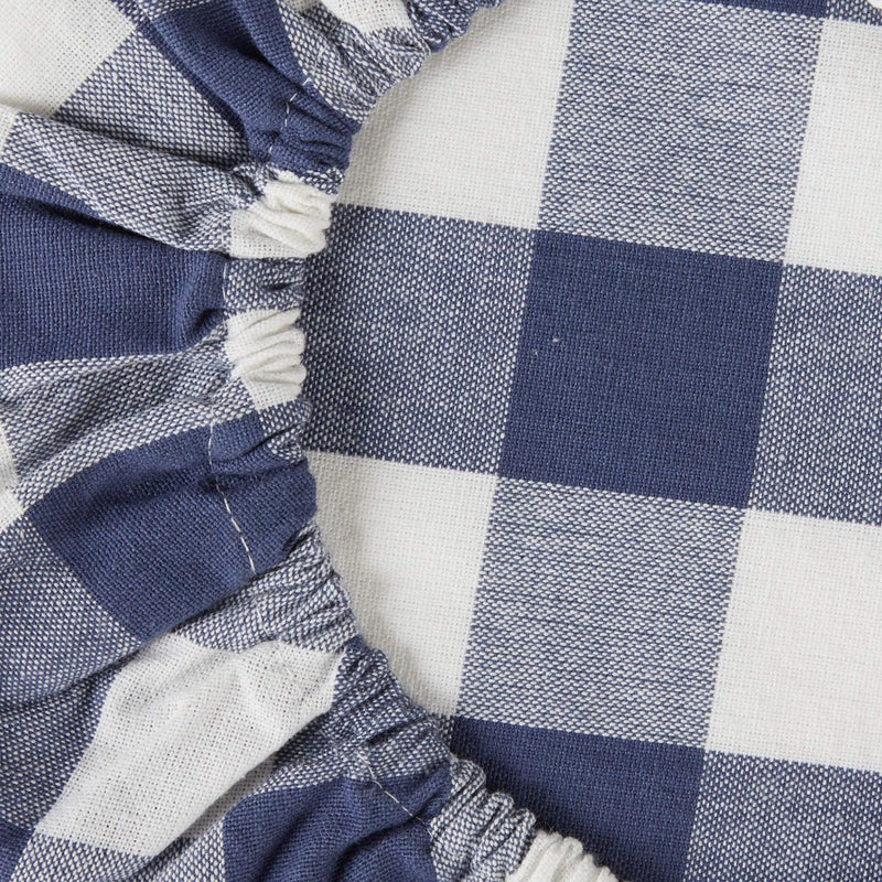 DII Reusable Cloth Bowl Cover Collection Machine Washable  Cotton with Elastic Stretch for Food Storage  10.25""/8.25""/7.5"" Diameter  Farmhouse Plaid  French Blue  3 Piece - Image 3