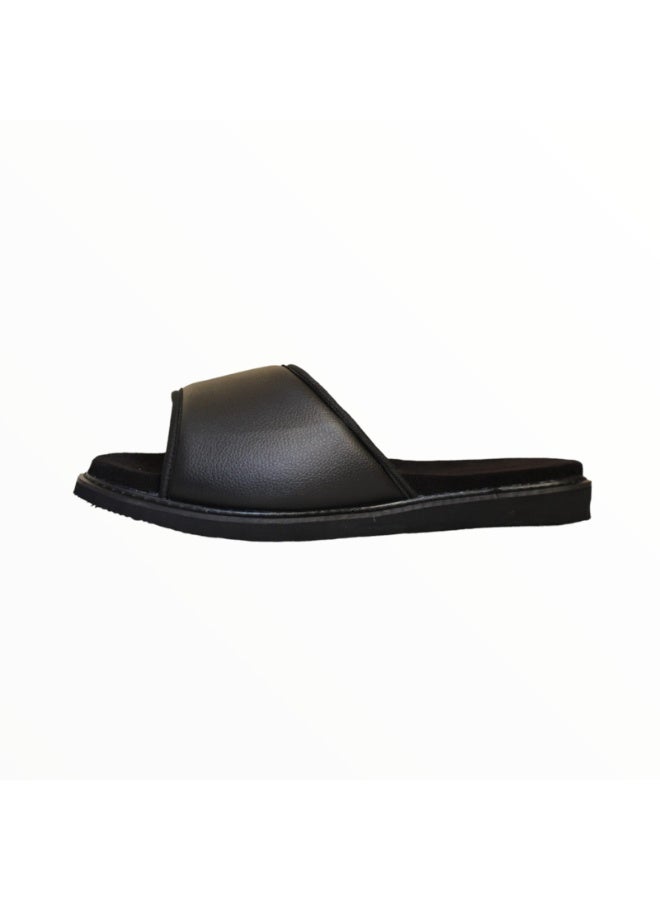 Max Comfort Medical slippers for men and women with diabetes and swollen feet, comfortable open-toe adjustable orthopedic shoes, therapeutic slippers to reduce pressure on the feet, suitable for home and daily use, black, Max Comfort - Image 2
