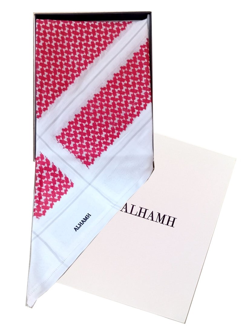ALHAMH Shemagh Red Alhamh Excellent Material 