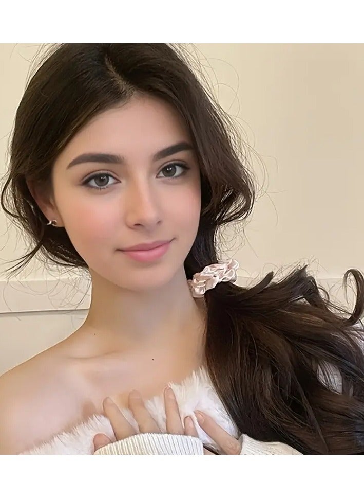 يوكانبي مجموعة من 4 قطع من ربطات الشعر المصنوعة يدويًا من القماش للنساء - ربطات شعر مرنة بسيطة وأنيقة، بلون واحد ومرونة عالية ومتينة، إكسسوارات شعر أنيقة لذيل الحصان والكعكة - Image 3