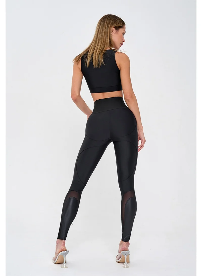 Bona Fide Dejavu Black Bona Fide High Waisted Tummy Control Leggings for Women - Body Shaping Workout Leggings High Waist - Gym Legging, Yoga Pants for Women | Best Price UAE