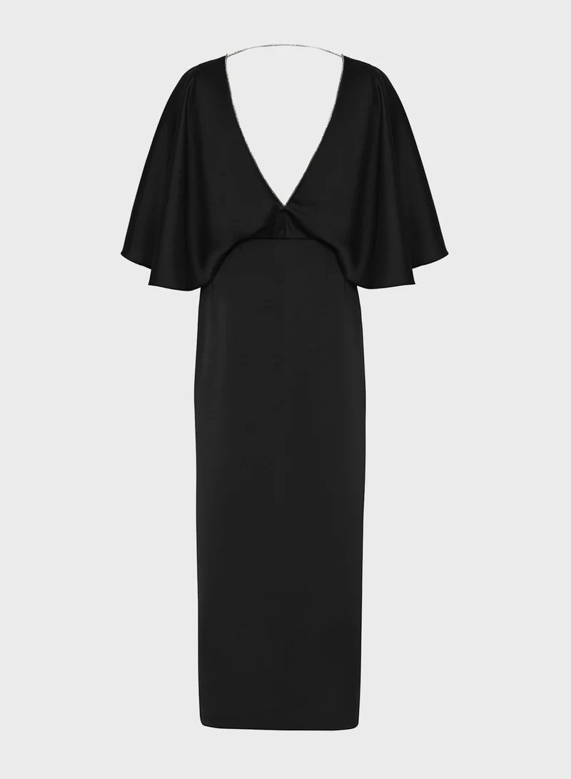 نوكتورن V-Neck Embellished Dress