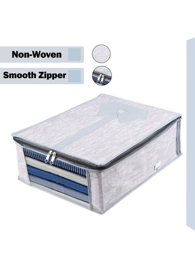 Kuber Industries Shirt Cover | Shirt Storage Organizer | Foldable Shirt Cover | Wardrobe Organizer With Transparent Window | Jute Printed Shirt Bag | Pack Of 6 | Gray, 32 CM, 16 Cm - Image 4