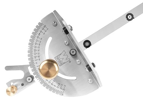WEN Steel and Brass Premium Miter Gauge 27 Angle Stops for Table Saws Router Tables Band Saws and Woodworking Tools WA1401 - Image 3