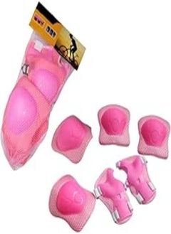 SportQ SportQ 6 Pieces Skiing and Cycling Protective Pad Set for Kids - Elbow and Knee - Comfortable - Scooter, Skiing Wheels and Cycling (Pink) 