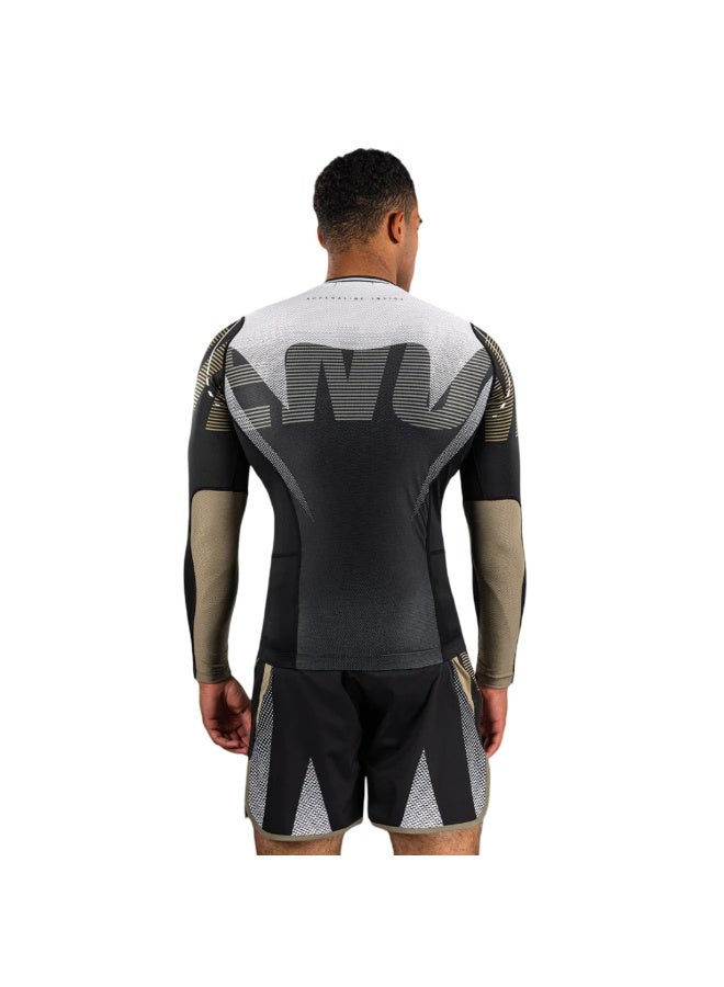 VENUM ADRENALINE LONGSLEEVE RASHGUARD BLACK/SAND - Image 3