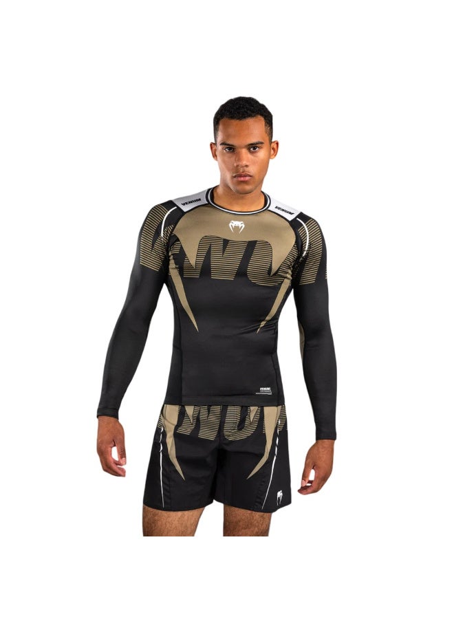 VENUM ADRENALINE LONGSLEEVE RASHGUARD BLACK/SAND - Image 1