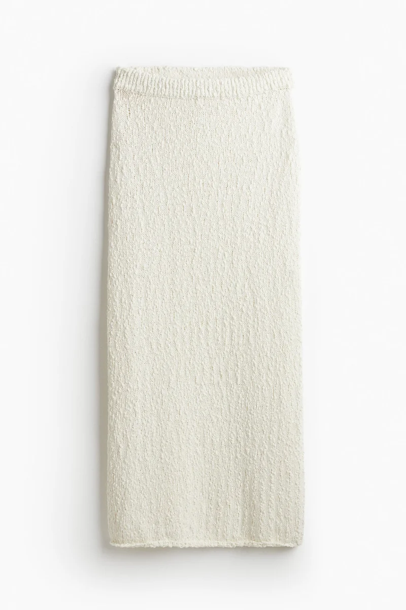 H&M Silk-Blend Knitted Skirt