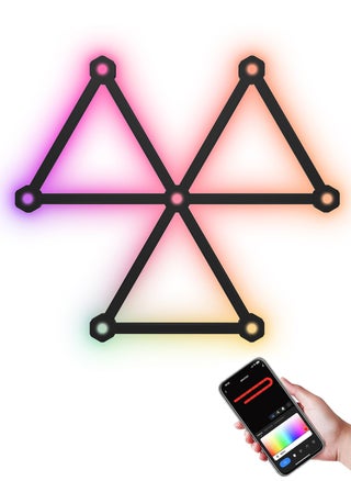 RGB LED Geometric Splicing Light Strip Set, Supports Bluetooth and App Connection, Suitable for 16 Million Color Options, Suitable for Game Rooms, Bedrooms - pzsku/ZF36C318D9F02DF076B8EZ/45/1745998437/b3084677-78d9-4ea1-bba4-340d9f609d9a