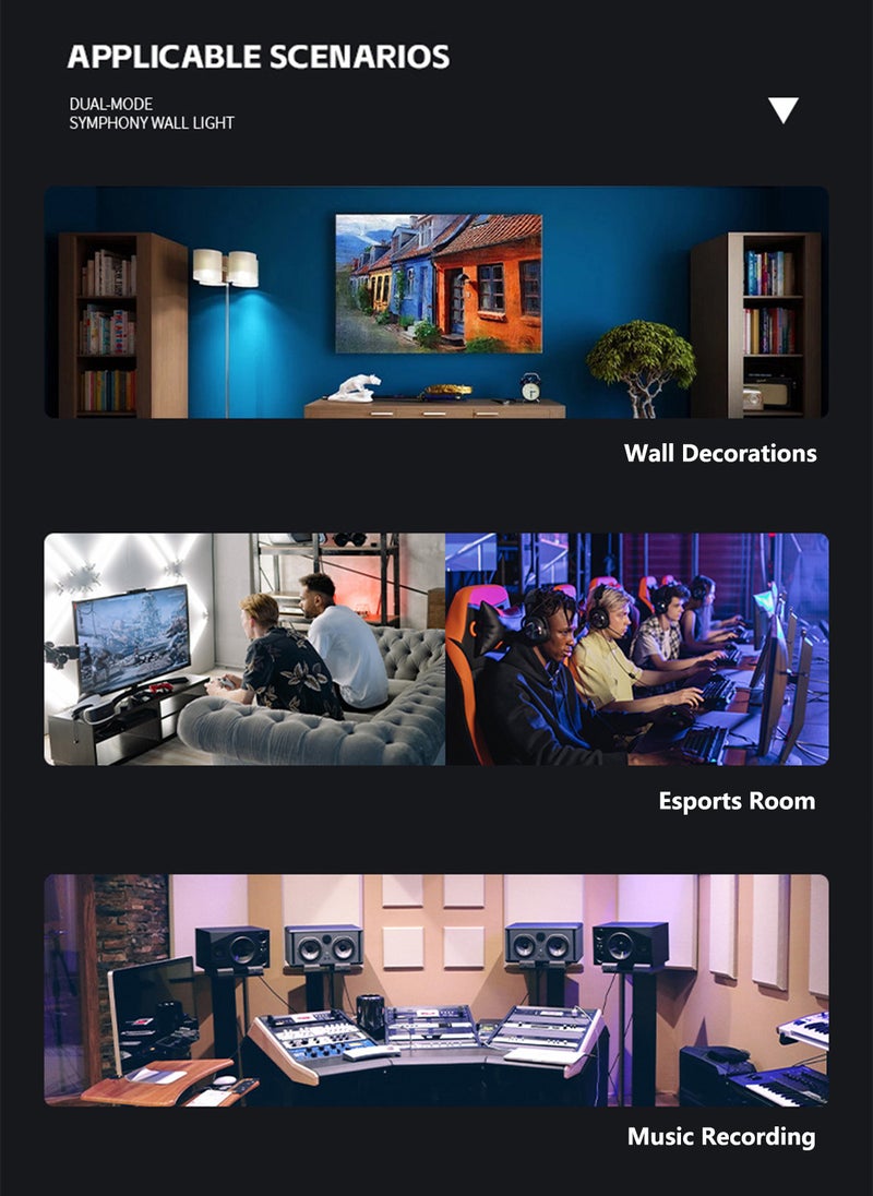 RGB LED Geometric Splicing Light Strip Set, Supports Bluetooth and App Connection, Suitable for 16 Million Color Options, Suitable for Game Rooms, Bedrooms