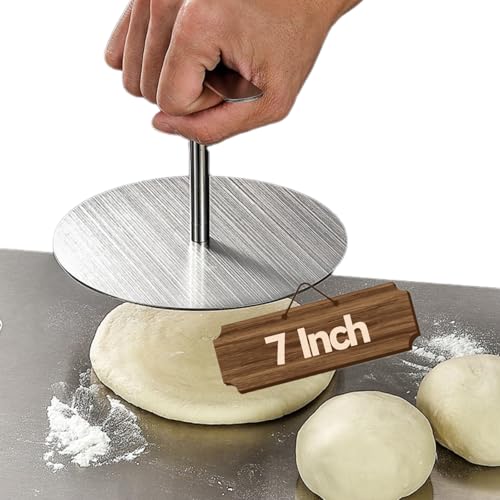 OBELGEOYA Simple Tortilla Press Maker 7 Inch Stainless Steel MultiFunctional Dough Press Quesadilla Maker Roti Maker for Making Flour Corn GlutenFree Tortillas - Image 1