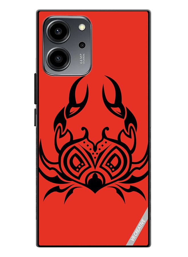 VR CREATIVE Protective Case Cover For Honor 80 SE Red And Black Scorpio Design Multicolour - Image 1