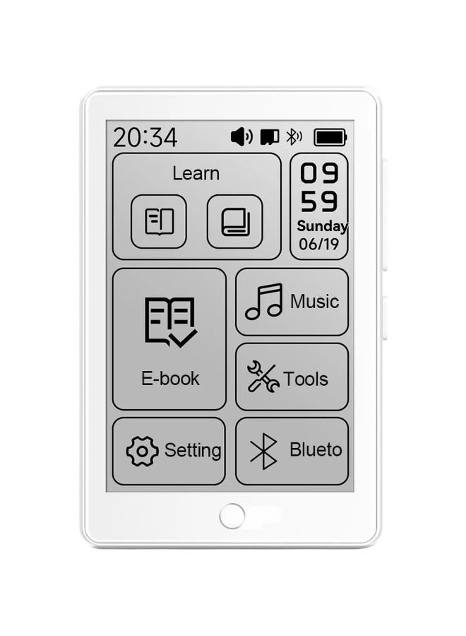 L LULONG E Ink MP3 Player with Backlight 2.7 Inch Bluetooth 5.3 – Eye Care Music Player E Book Reader Offline Dictionary Multi Language HiFi Audio Portable Student Device - Image 2