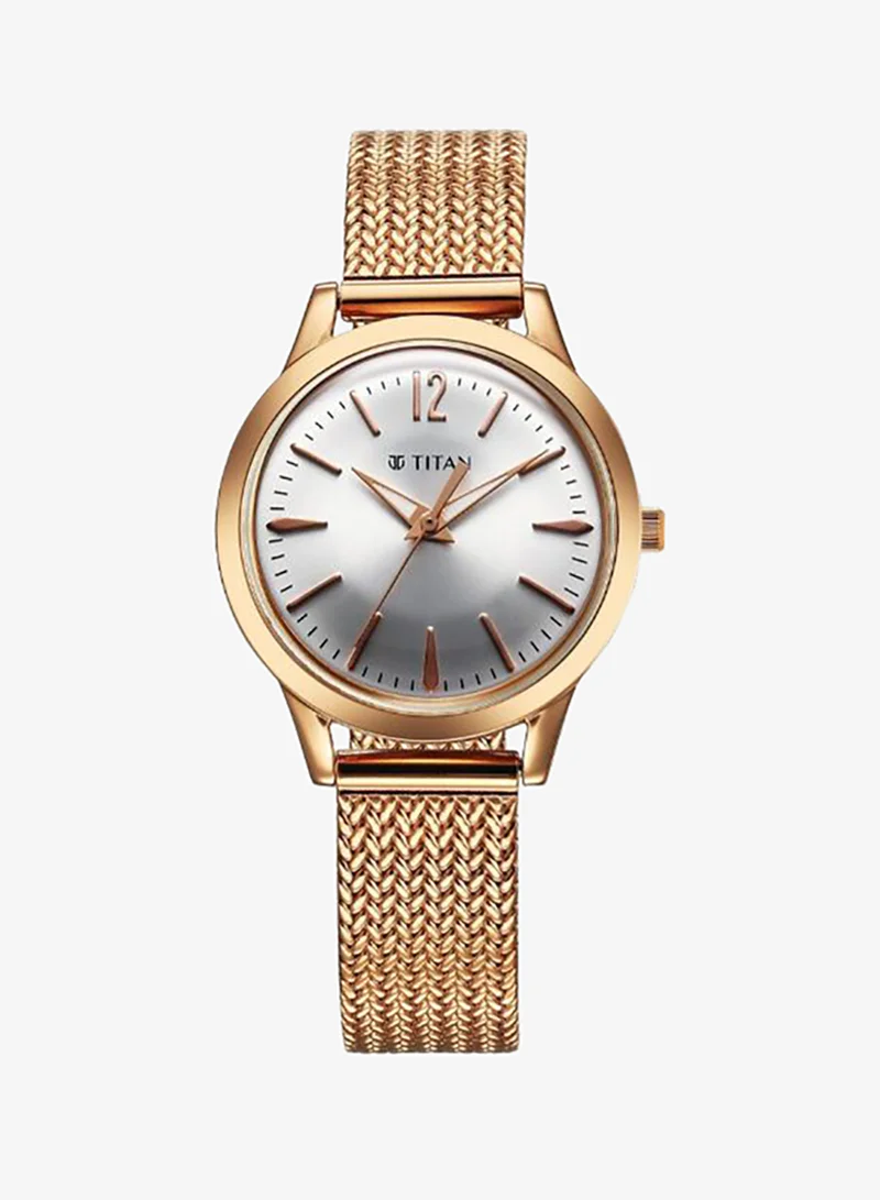 Titan Women's Metal Analog Watch 95287WM01 - 32 mm