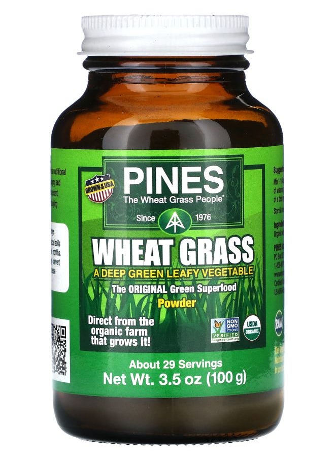 Pines International - Wheat Grass Powder 3.5 oz (100 g) - Image 1