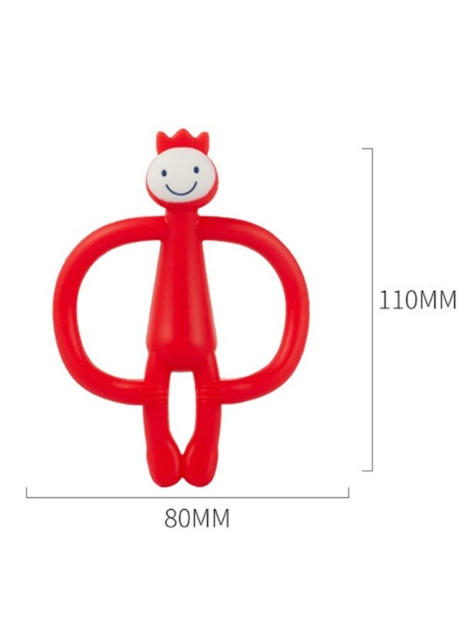 Generic - Monkey Shaped Teether Toy Red 11 x 8cm - Image 1