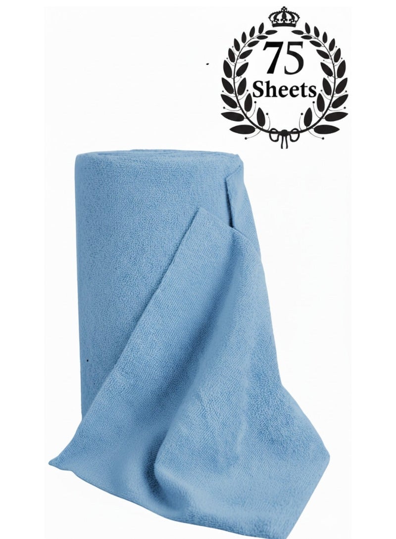 20 20 Planet CARE EVERYDAY 75 Reusable microfiber cleaning cloths - washable towel cloths, highly absorbent, lint free, multi-purpose kitchen towel rolls for cleaning 30x30cm - Image 1