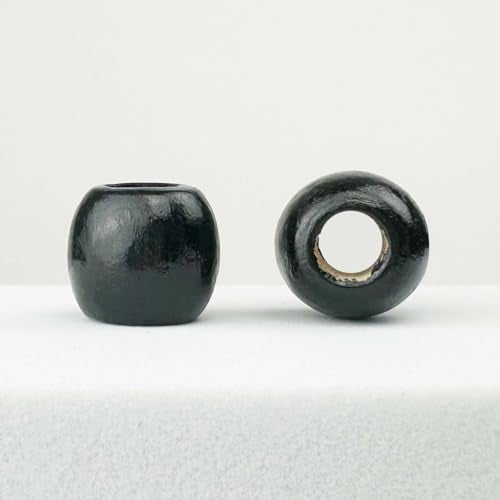Craft Making Shop 500 Multicolor Natural Colors Large Hole Macrame Wood Beads 12mm x 10mm Diameter 5.5mm Hole - Image 4