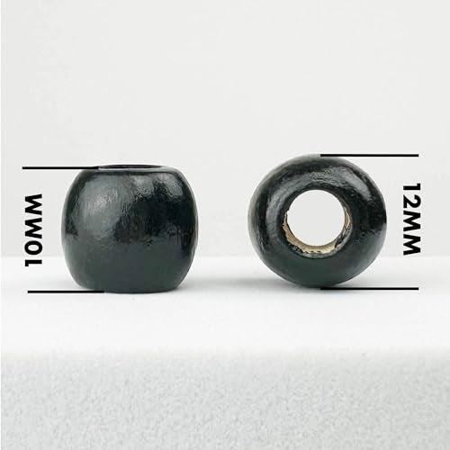 Craft Making Shop 500 Multicolor Natural Colors Large Hole Macrame Wood Beads 12mm x 10mm Diameter 5.5mm Hole - Image 5