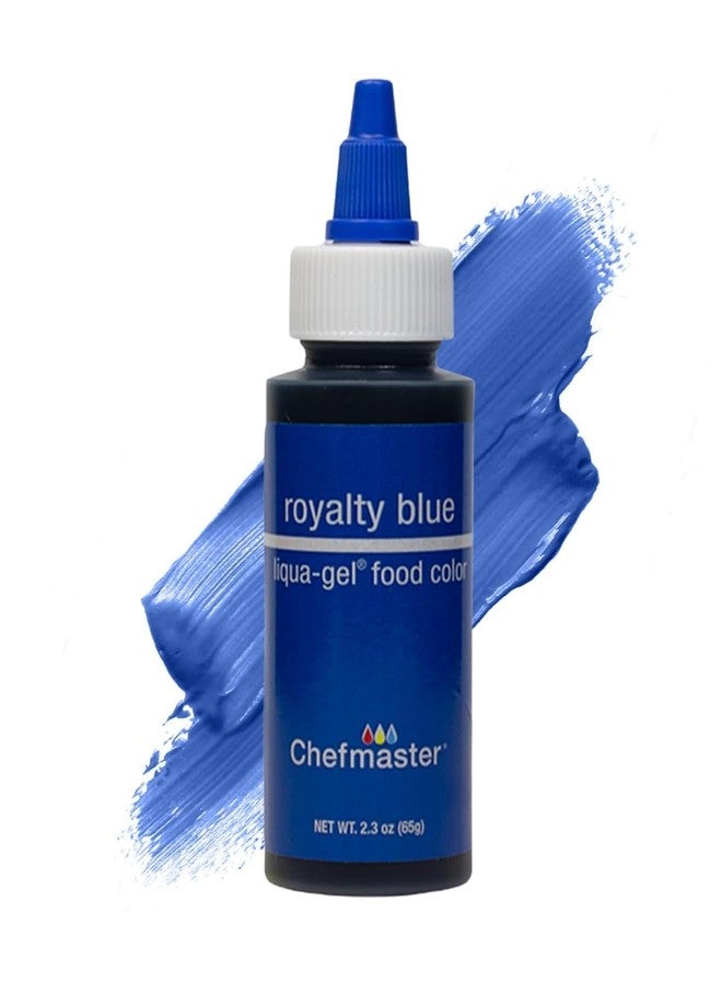 Chefmaster Liqua-Gel® Food Coloring | Royalty Blue | Red 3-Free | Professional Baking & Decorating | Fade-Resistant | Made in USA | 2.3 oz - Image 1