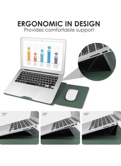 Joyelink 13 Inch Laptop Sleeve Case Leather Case Compatible with MacBook Air 13.3/13.6 M1 M2/MacBook Pro 13 2022-2016/Dell XPS 13/Surface Pro X/8/7 /6/5/Surface Laptop 13.5 Inch, Sleeve Bag Green  - Image 4