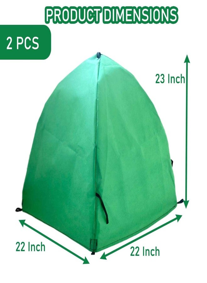 DredQcco Plant Covers Freeze Protection Winter Plant Frost Protection Tent, 2 Pack Shrub Covers Warm Plant Tents Protecting Fruit Potted Plants Tree From Freezing Animals Eating (22x22x23in, Frost Cloth) - Image 3