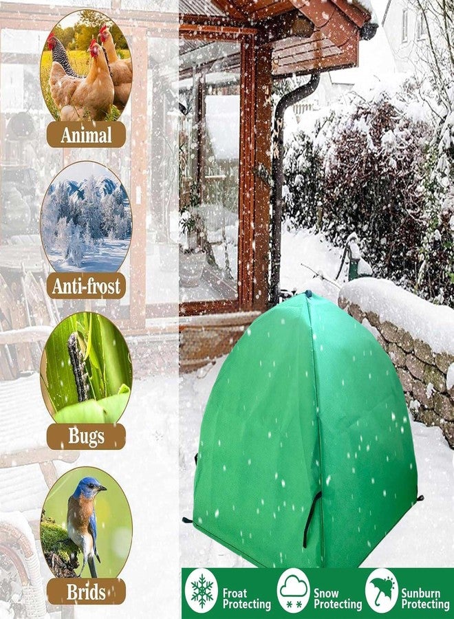 DredQcco Plant Covers Freeze Protection Winter Plant Frost Protection Tent, 2 Pack Shrub Covers Warm Plant Tents Protecting Fruit Potted Plants Tree From Freezing Animals Eating (22x22x23in, Frost Cloth) - Image 4