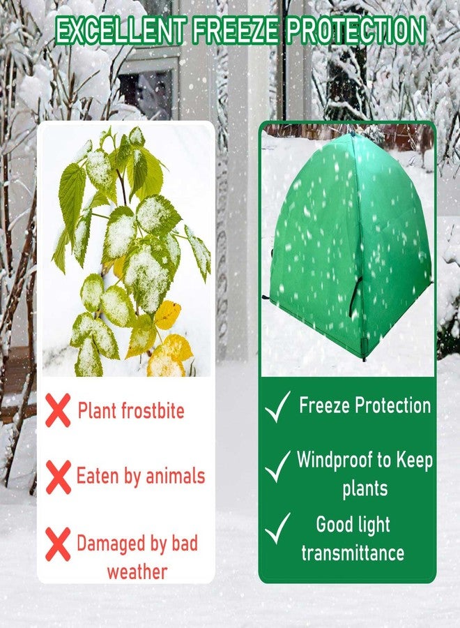 DredQcco Plant Covers Freeze Protection Winter Plant Frost Protection Tent, 2 Pack Shrub Covers Warm Plant Tents Protecting Fruit Potted Plants Tree From Freezing Animals Eating (22x22x23in, Frost Cloth) - Image 5