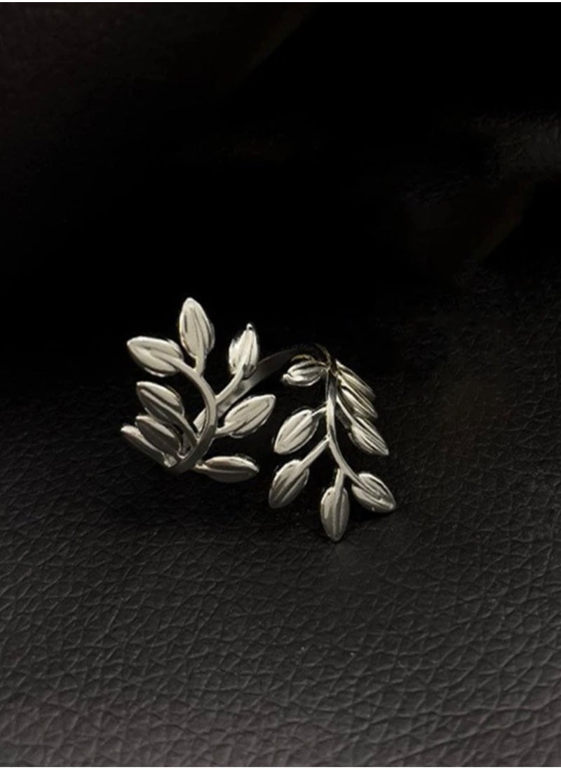 Jewelry 4You - Stainless Steel Silver Plated Ring For Women One Size - Image 1