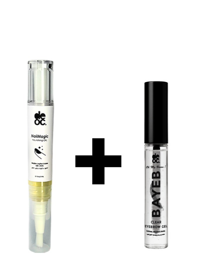 ديوك  Deoc eyebrow gel + nail oil bundle - Image 1