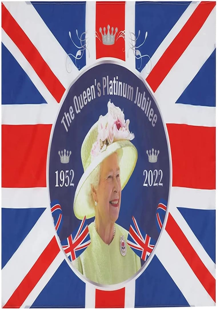 klarako Queens Platinums Jubilee Garden Flag Union Jack British Flags Garden Decorations Vertical Banner Flags For Party Weather Resistant & Double Stitched Yard Flags,12x18 Inch (A) - Image 1