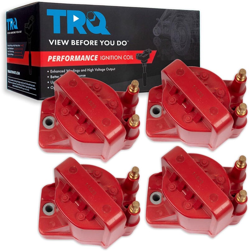 TRQ Performance Ignition Coil Set for Buick, Cadillac, Chevrolet, GMC, Honda, Isuzu, Olds (1986-2009) - Image 1
