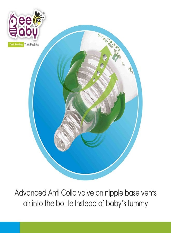 BeeBaby Basic Slim Neck Baby Feeding Bottle with Premium Anti Colic Silicone Nipple for New Born/Infant/Toddler/Babies, 100% BPA Free ((Pack of 2) 125 ML, Green) - Image 4