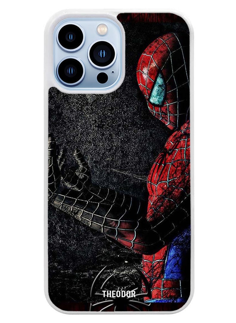 Theodor Protective Case Cover For APPLE IPHONE 14 Pro Spider Man(White Bumper) - Image 1