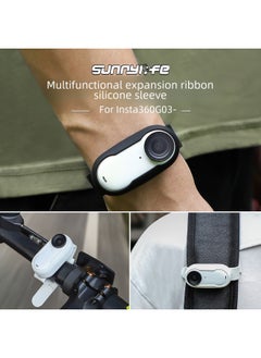 ماركة غير محددة Sunnylife Insta360 GO3 Sports Development كابل التعادل سيليكون حالة وقائية تركيب حزام المعصم حزام الظهر - اللون: أبيض  - Image 2