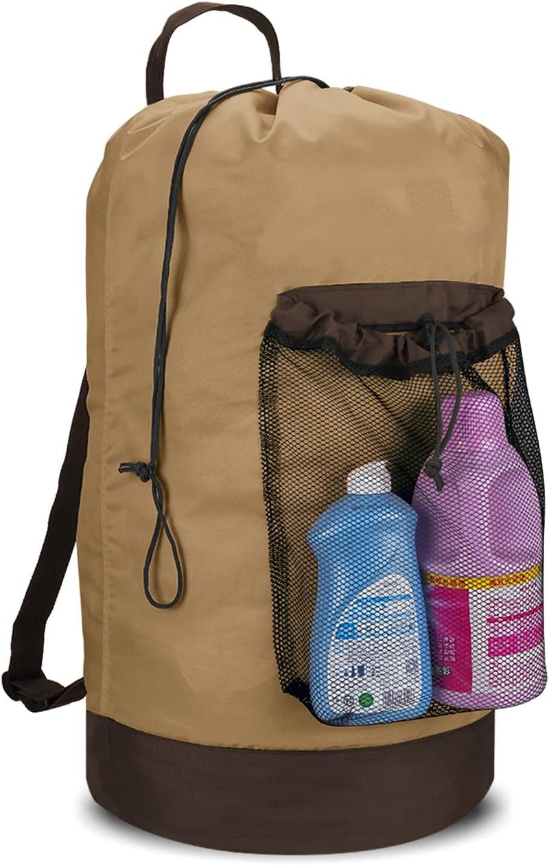 Dalykate Backpack Laundry Bag, Laundry Backpack with Shoulder Straps and Mesh Pocket Durable Nylon Clothes Hamper Bag with Drawstring Closure for College, Travel, Laundromat, Apartment - Image 1
