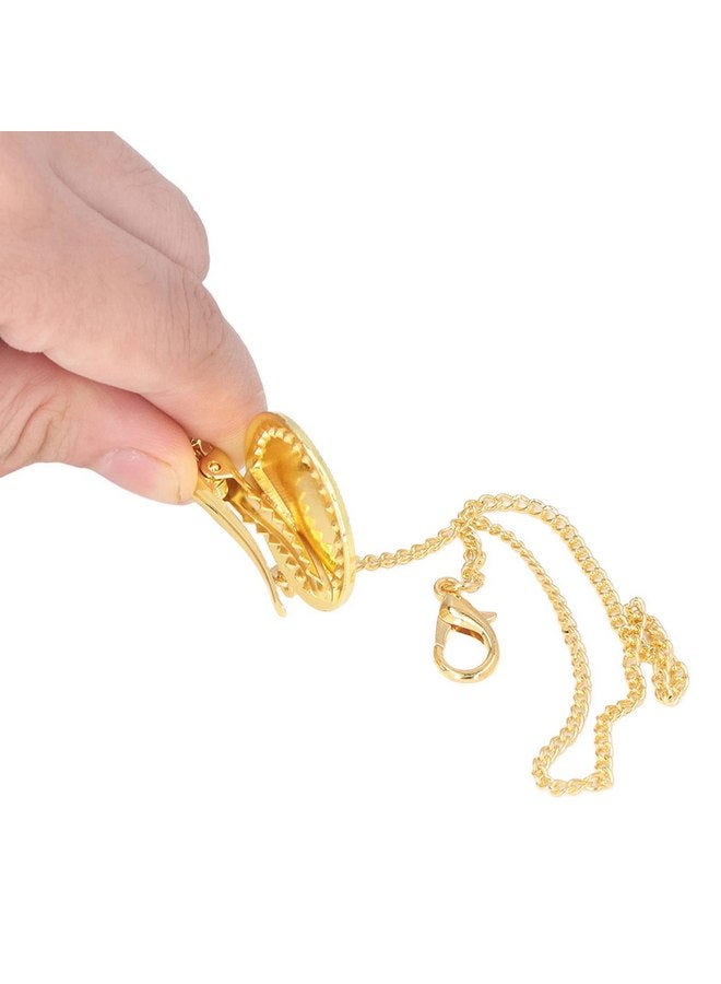 GLOGLOW Fashionable Portable Golden Letter Pacifier, Travel-Ready Hygienic Rhinestone Infant Pacifier with Clip (B) - Image 2