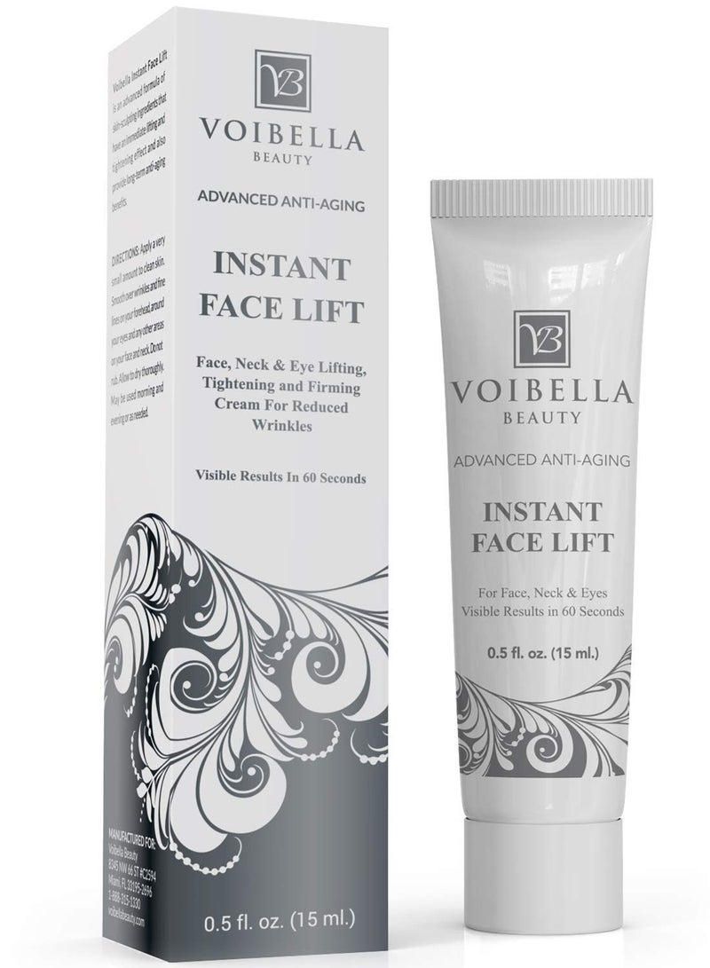 Voibella Beauty Instant Face Lift Cream - Best Eye, Neck & Face Tightening, Lifting & Firming Serum 15ml