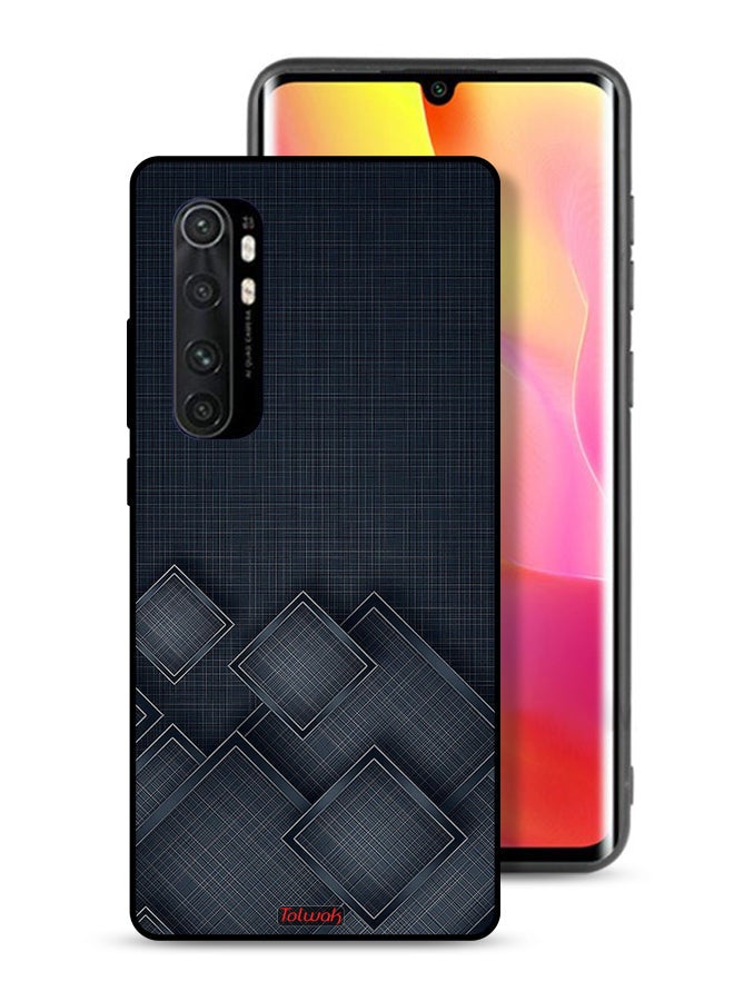Tolwak Xiaomi Mi Note 10 Lite Protective Case Cover Squares Pattern On Cloth - Image 1