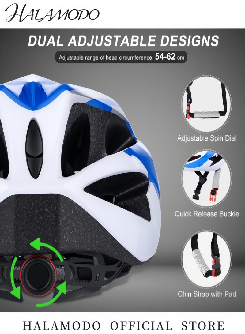 HALAMODO Adult Bike Helmet Lightweight Cycling Helmet Premium Quality Bicycle Helmet Adjustable Riding Helmet Head Safety Protection for Adults Youth Mountain Road Biker - Image 3