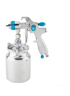 Generic Suction Air Spray Gun Silver/Light Blue 7.75x6.14x1.57inch  - Image 5
