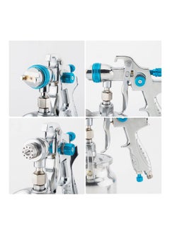 Generic Suction Air Spray Gun Silver/Light Blue 7.75x6.14x1.57inch  - Image 3