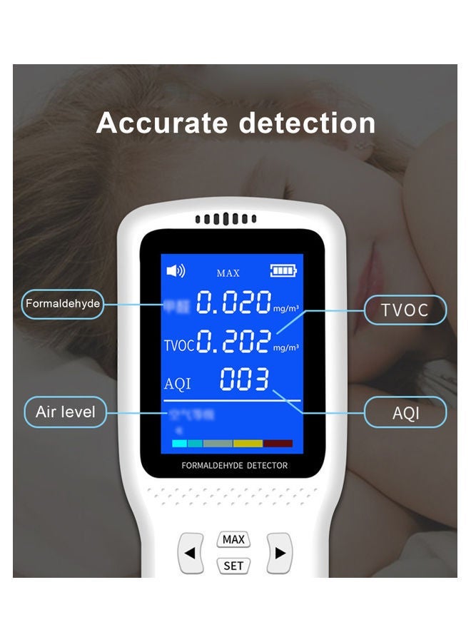NIBEMINENT ZYG-030 Multifunctional Air Quality Monitor White 18.70x5.00x10.60cm - Image 2